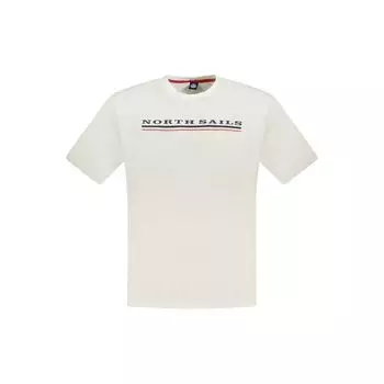 Белая хлопковая мужская футболка North Sails