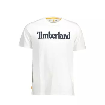 Белая хлопковая мужская футболка Timberland