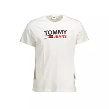 Белая хлопковая мужская футболка Tommy Hilfiger