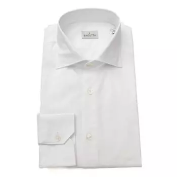 Белая хлопковая мужская рубашка Bagatt