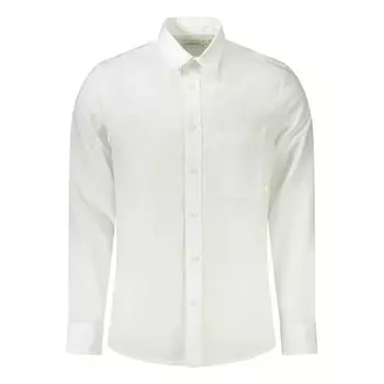 Белая хлопковая мужская рубашка Calvin Klein
