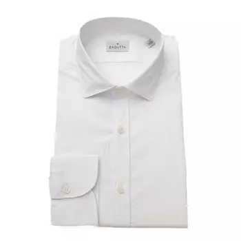 Белая хлопковая мужская рубашка Slim Fit с французским воротником Bagatt