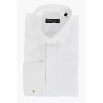 Белая хлопковая рубашка Corneliani, White