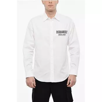 Белая хлопковая рубашка Dsquared2, White