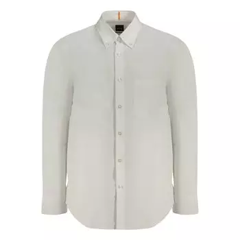 Белая хлопковая рубашка Hugo Boss