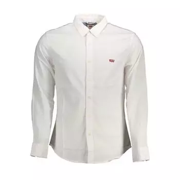Белая хлопковая рубашка Levis, белый