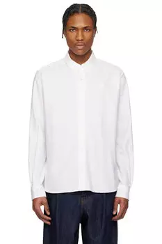 Белая хлопковая рубашка на пуговицах Ami de Coeur AMI Paris