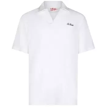 Белая хлопковая рубашка поло MC2 Saint Barth