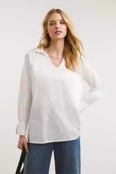 Белая хлопковая рубашка со свитером JD Williams, белый