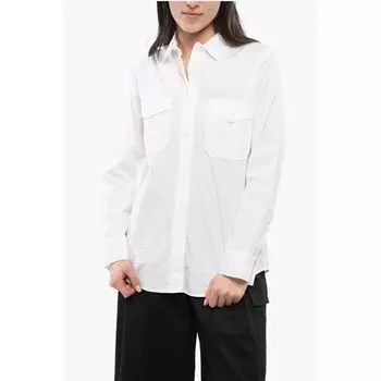 Белая хлопковая рубашка Woolrich, White