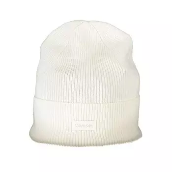 Белая хлопковая шапка Calvin Klein