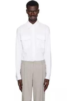 Белая хлопковая трикотажная рубашка Dries Van Noten