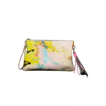 Белая хлопковая женская сумка Desigual