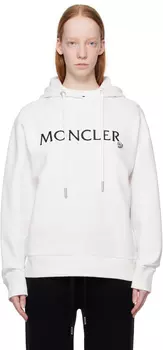 Белая худи с кулиской Moncler