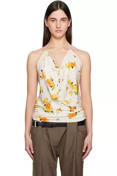 Белая и оранжевая розовая кофточка Acne Studios