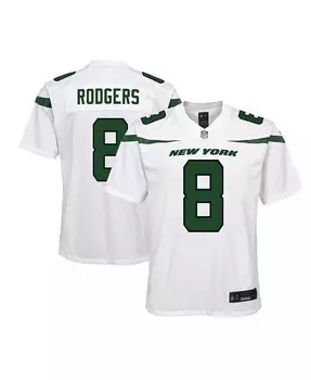 Белая игровая майка Big Boys Аарона Роджерса New York Jets Nike, белый