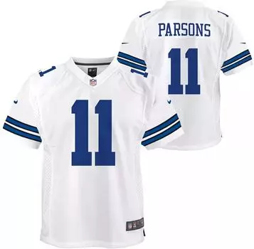 Белая игровая майка Nike Youth Dallas Cowboys с Мика Парсонсом № 11