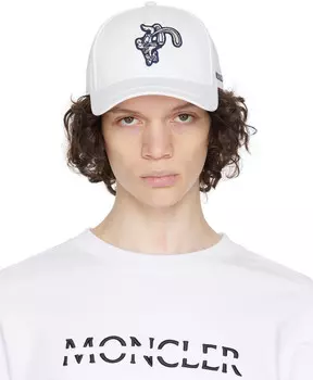 Белая кепка с вышивкой Moncler