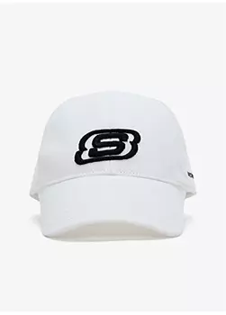 Белая кепка унисекс Skechers