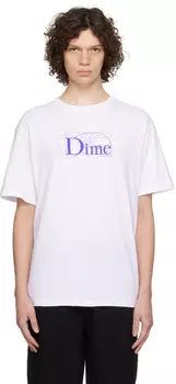 Белая классическая футболка Dime