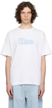 Белая классическая футболка Dime