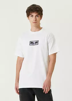 Белая классическая футболка eyes of obey Obey