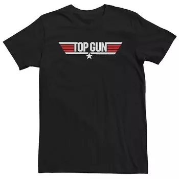 Белая классическая футболка с логотипом Big & Tall Top Gun Licensed Character, черный