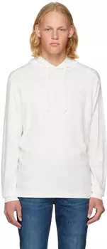 Белая классическая толстовка с капюшоном «Пламя» rag & bone