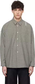 Белая клетчатая шерстяная рубашка Marni