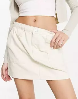 Белая короткая джинсовая юбка Urban Revivo