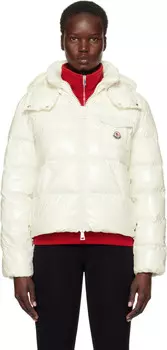 Белая короткая куртка Andro с капюшоном Moncler