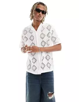 Белая кружевная рубашка AllSaints Vista