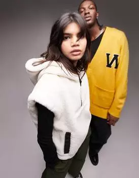 Белая куртка без рукавов с капюшоном без рукавов Topshop