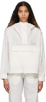 Белая куртка с капюшоном GANNI