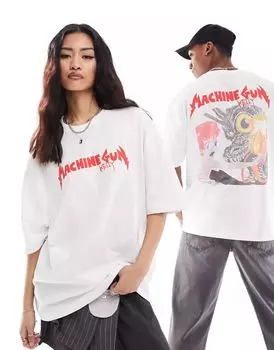 Белая лицензионная футболка унисекс с графическим принтом Machine Gun Kelly ASOS