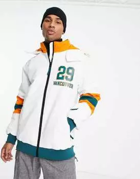 Белая лыжная куртка потертого цвета Vancouver