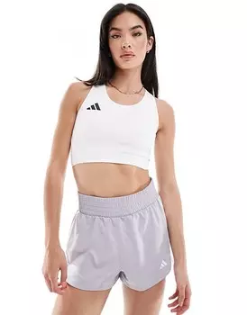 Белая майка adidas Running Adizero