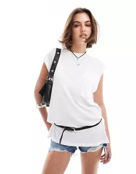 Белая майка без рукавов ASOS DESIGN