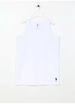 Белая майка для мальчика US1384 U.S. Polo Assn., белый