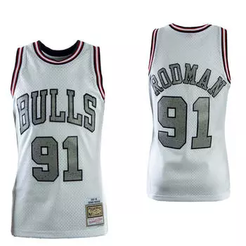Белая майка NBA Cracked Cement Swingm Bulls MITCHELL & NESS, цвет weiss