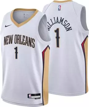 Белая майка Nike Youth New Orleans Pelicans Зайона Уильямсона #1 Swingman