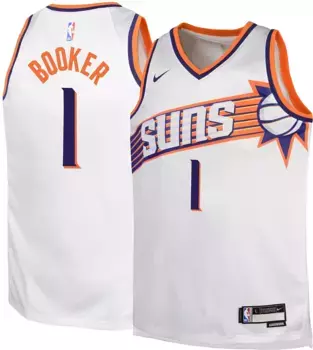 Белая майка Nike Youth Phoenix Suns Devin Booker #1 Swingman