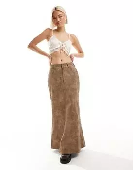 Белая майка Reclaimed Vintage Lace с завязкой спереди