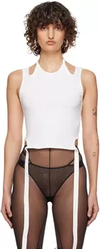 Белая майка с двумя завязками Dion Lee