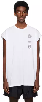 Белая майка с принтом ACRONYM