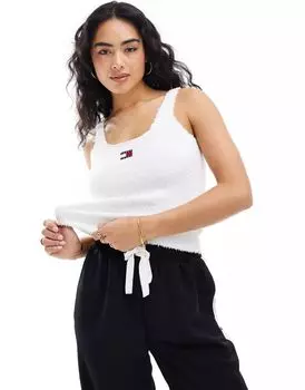 Белая майка с принтом Tommy Jeans