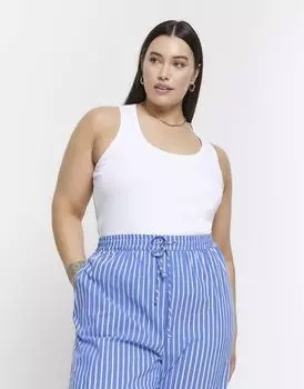 Белая майка с U-образным вырезом River Island