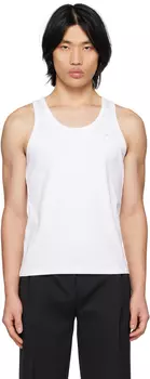 Белая майка с вышивкой Coperni