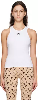 Белая майка с вышивкой Marine Serre