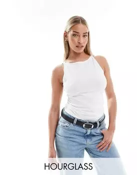 Белая майка с высоким воротником и высоким воротником ASOS DESIGN